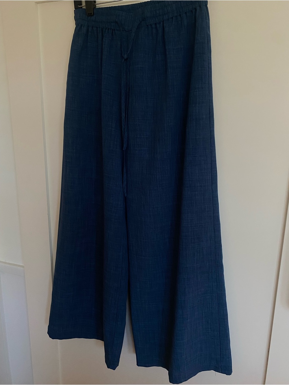 Cupshe Navy Wide-Leg Drawstring Pants